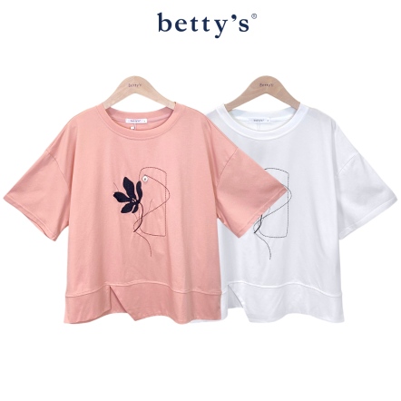 betty’s貝蒂思　清新花朵寬鬆短袖上衣(共二色)				