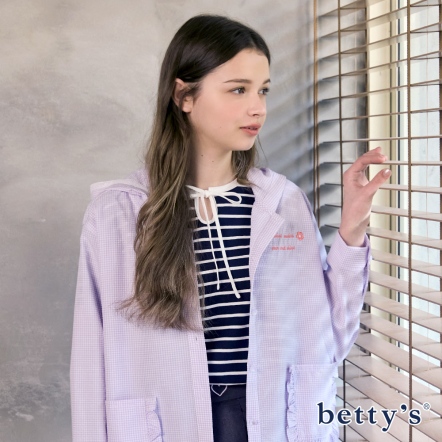 betty’s貝蒂思　橫條領口繫帶短袖T-shirt(共二色)